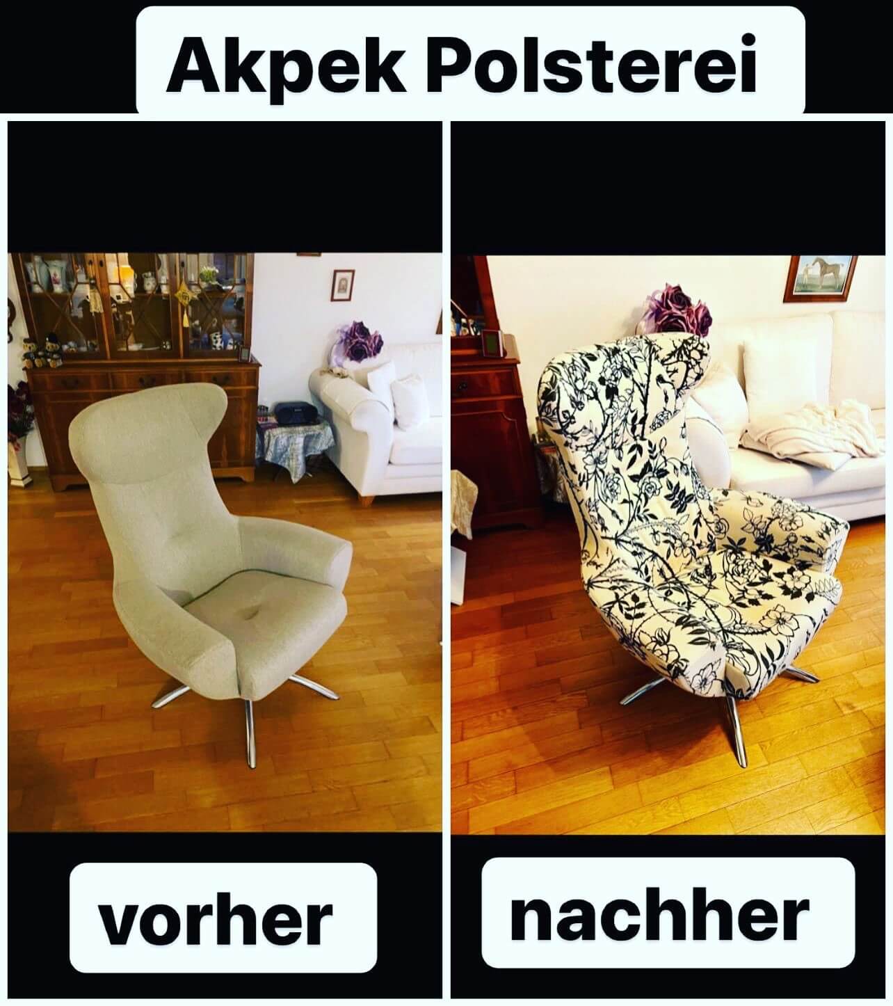 akpek vorher nacher sofa